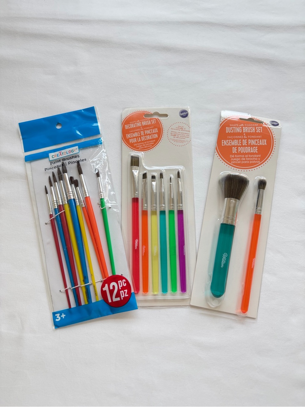 NWT Wilton & Creatology Fondant Cake Decorating Paint Brush Sets
